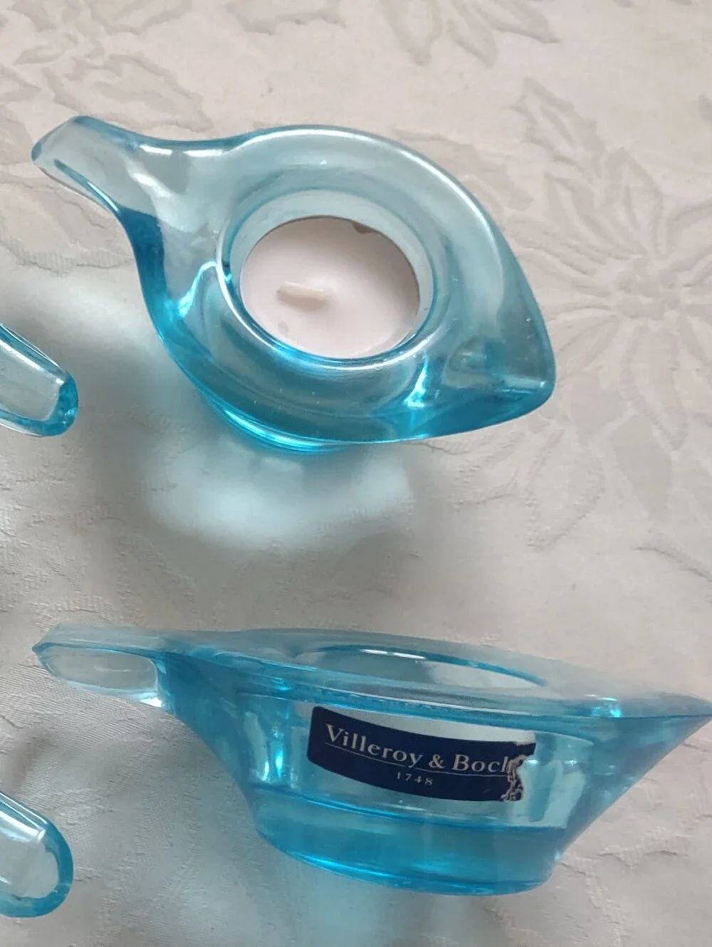 Villeroy & Boch Blue Crystal Candle Holder